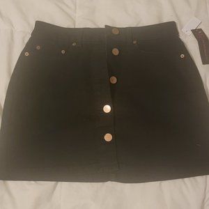 Black Denim Skirt